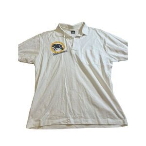 Wolverines School Spirit Polo Shirt L Screen Stars VTG USA‎ 90s Mens       Y